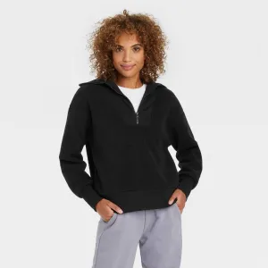 A New Day Women's Sherpa Quarter Zip Sweatshirt