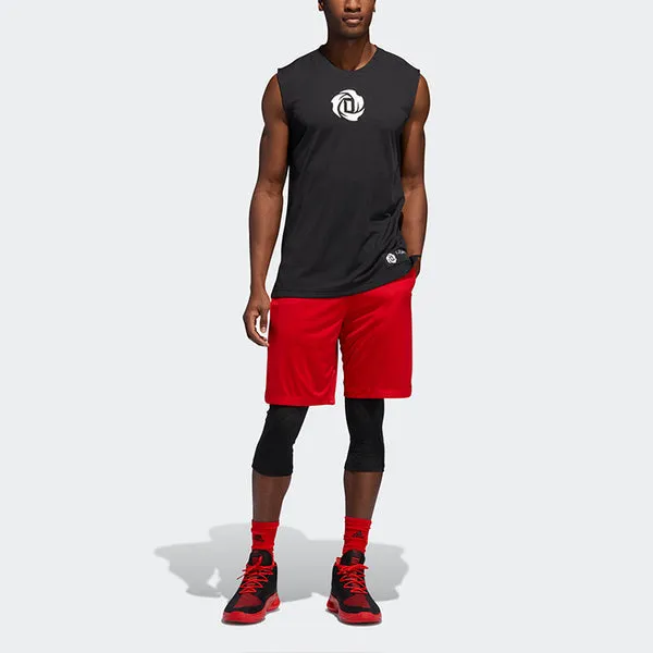 adidas Rose Short Training Gym Sports Basketball Shorts Red