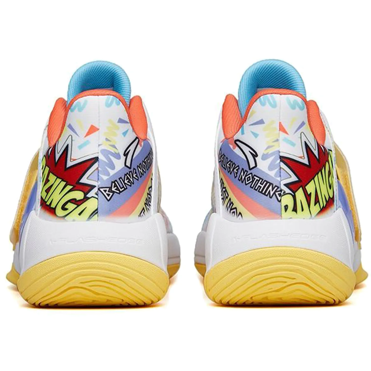 Anta KT SPLASH 4 Baksetball Shoes Low Top Sneakers for Men - Yellow&White