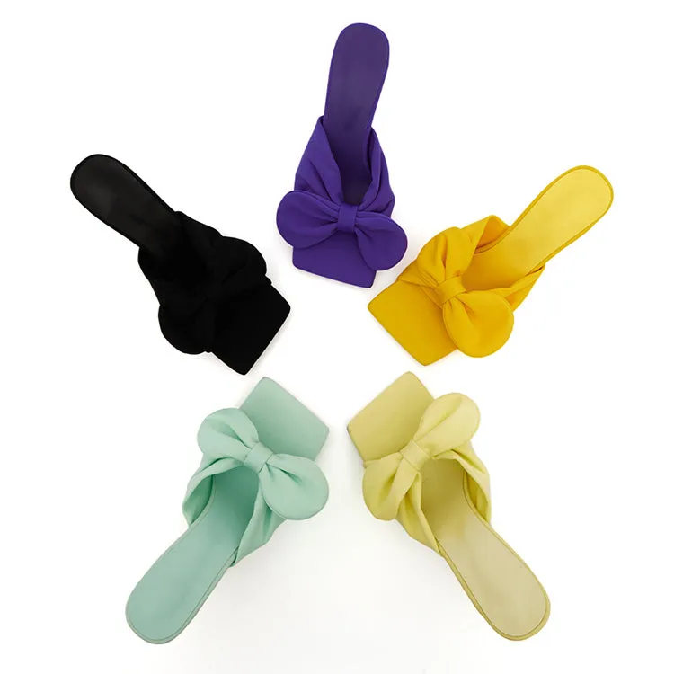 AR-3076 Ribbon Heeled Mules