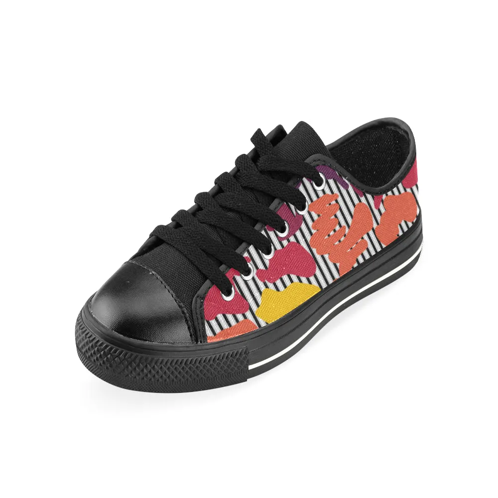 Buy Men's Paint Splatter Print Canvas Low Top Shoes at TFS