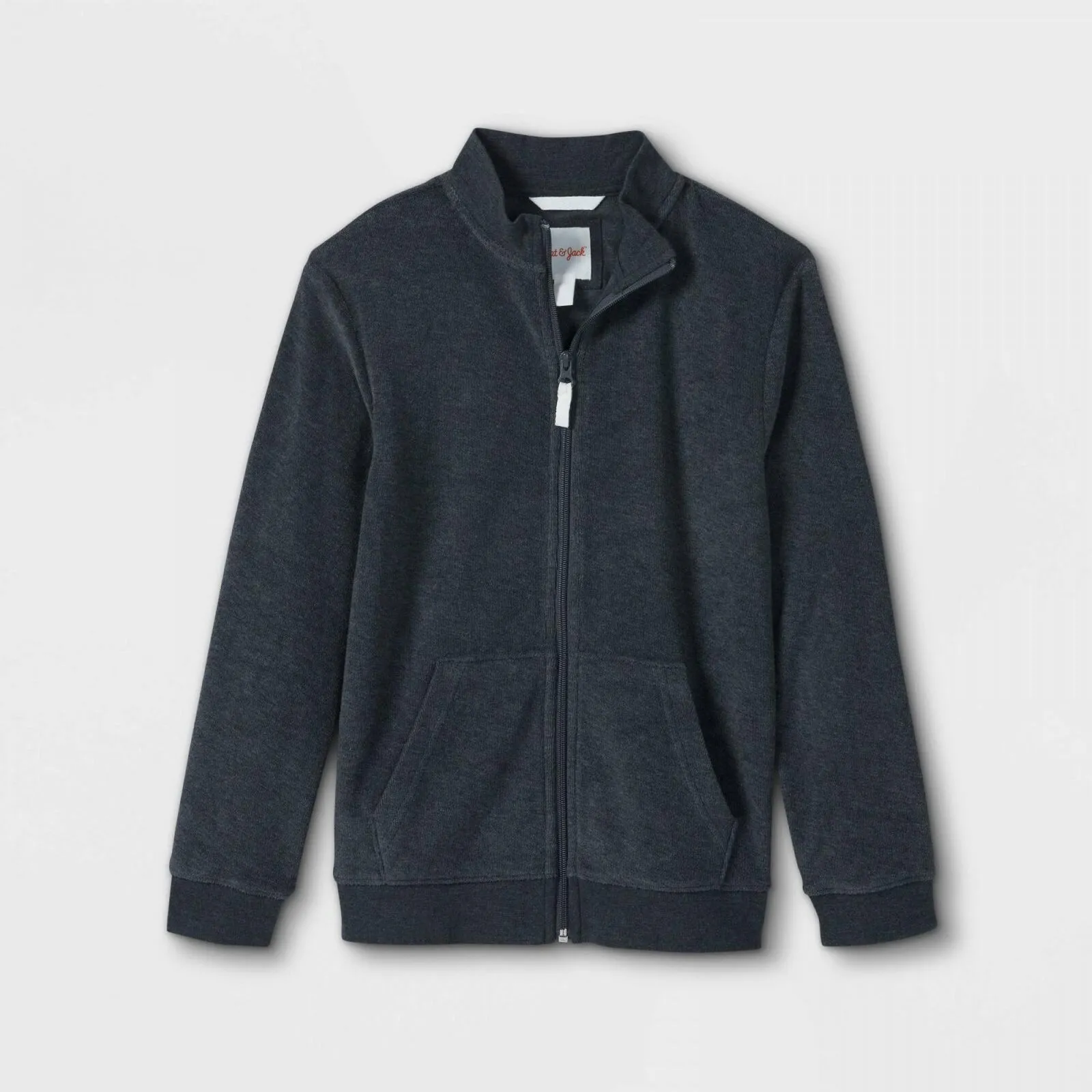 Cat & Jack Boys' Loop Terry Full Zip Mock Neck Sweatshirt