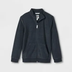 Cat & Jack Boys' Loop Terry Full Zip Mock Neck Sweatshirt