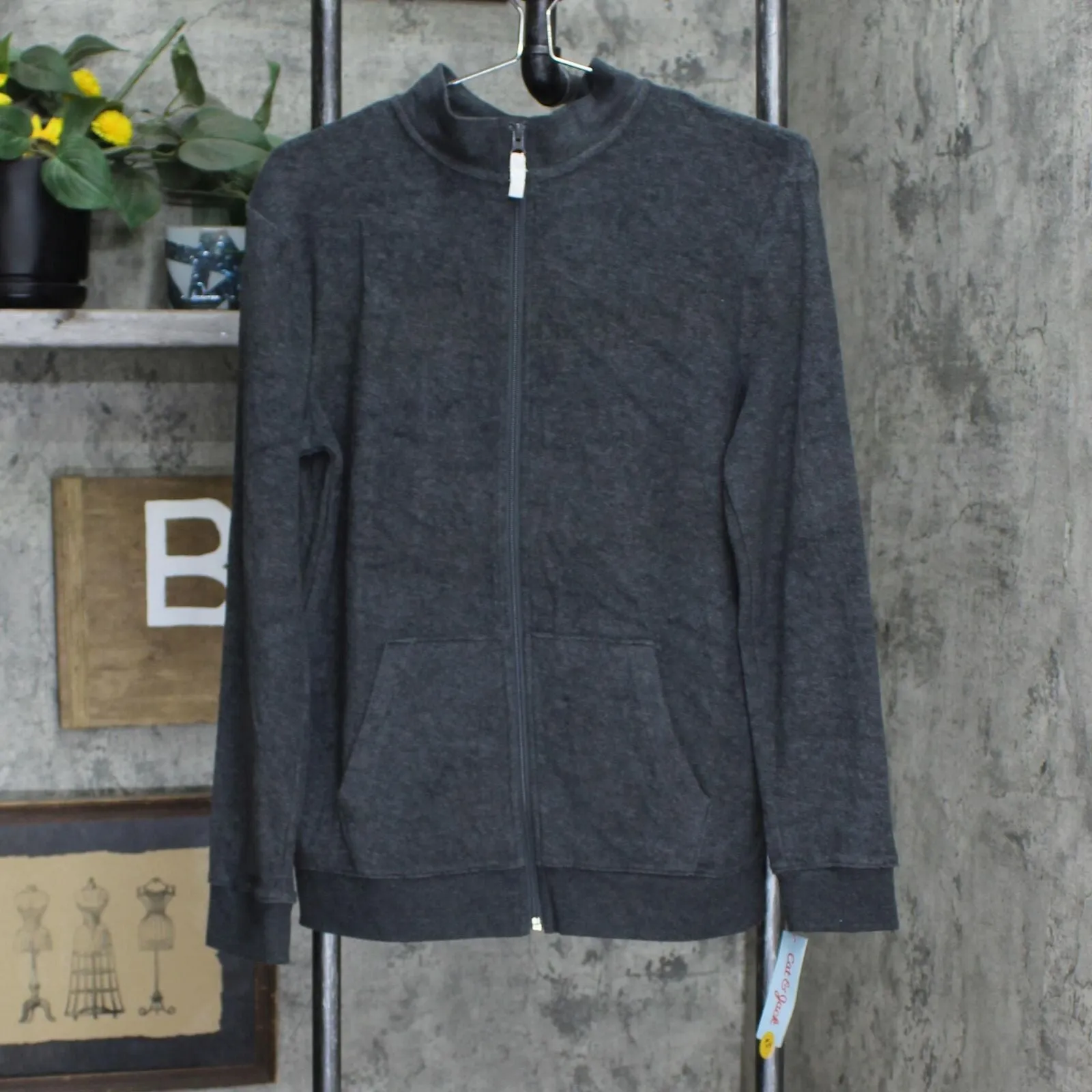 Cat & Jack Boys' Loop Terry Full Zip Mock Neck Sweatshirt