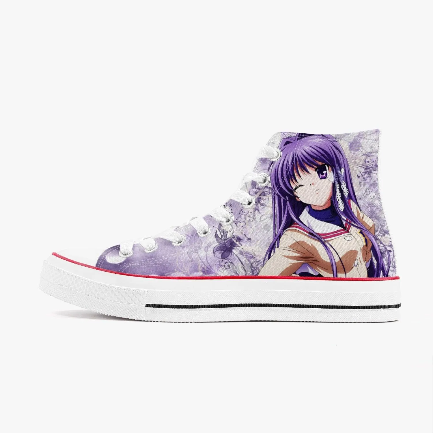 Clannad Kyou Fujibayashi A-Star High White Anime Shoes