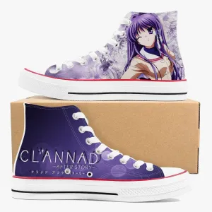 Clannad Kyou Fujibayashi A-Star High White Anime Shoes