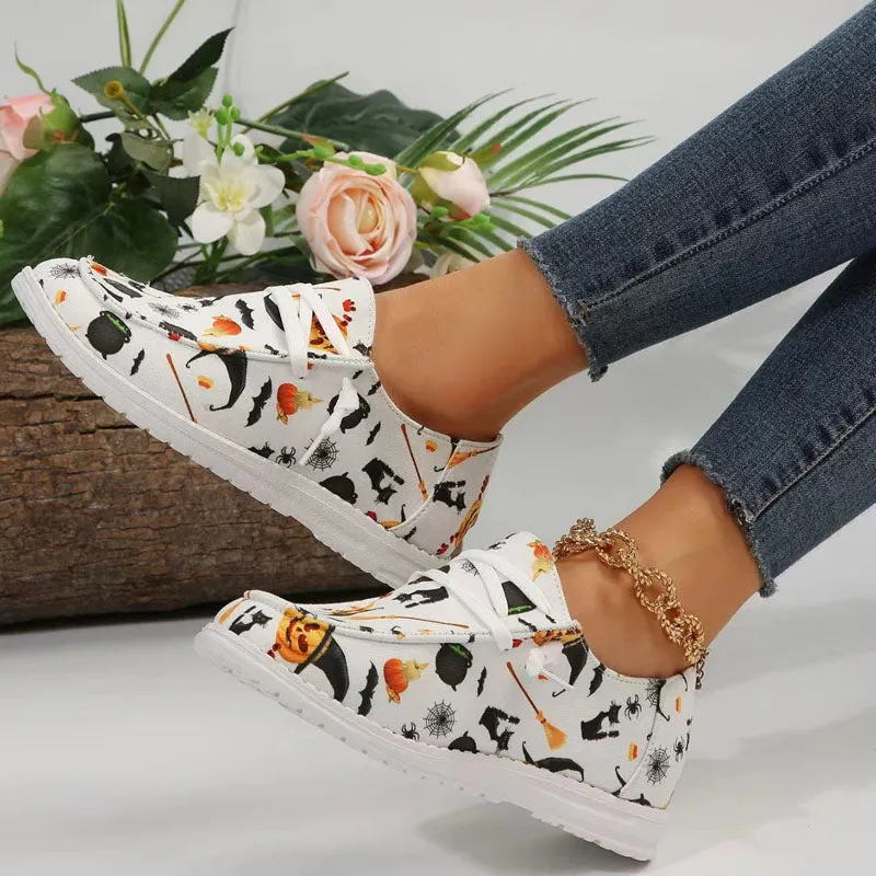 Creative Halloween Print Shoes