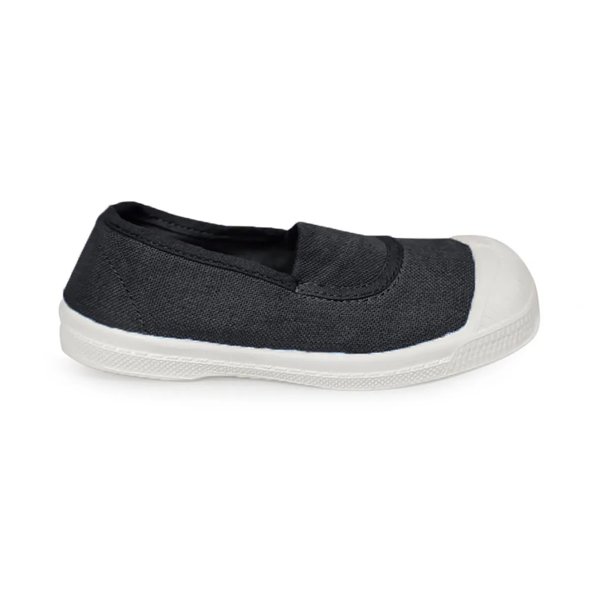 Elastic Tennis Shoe in Carbon by Bensimon