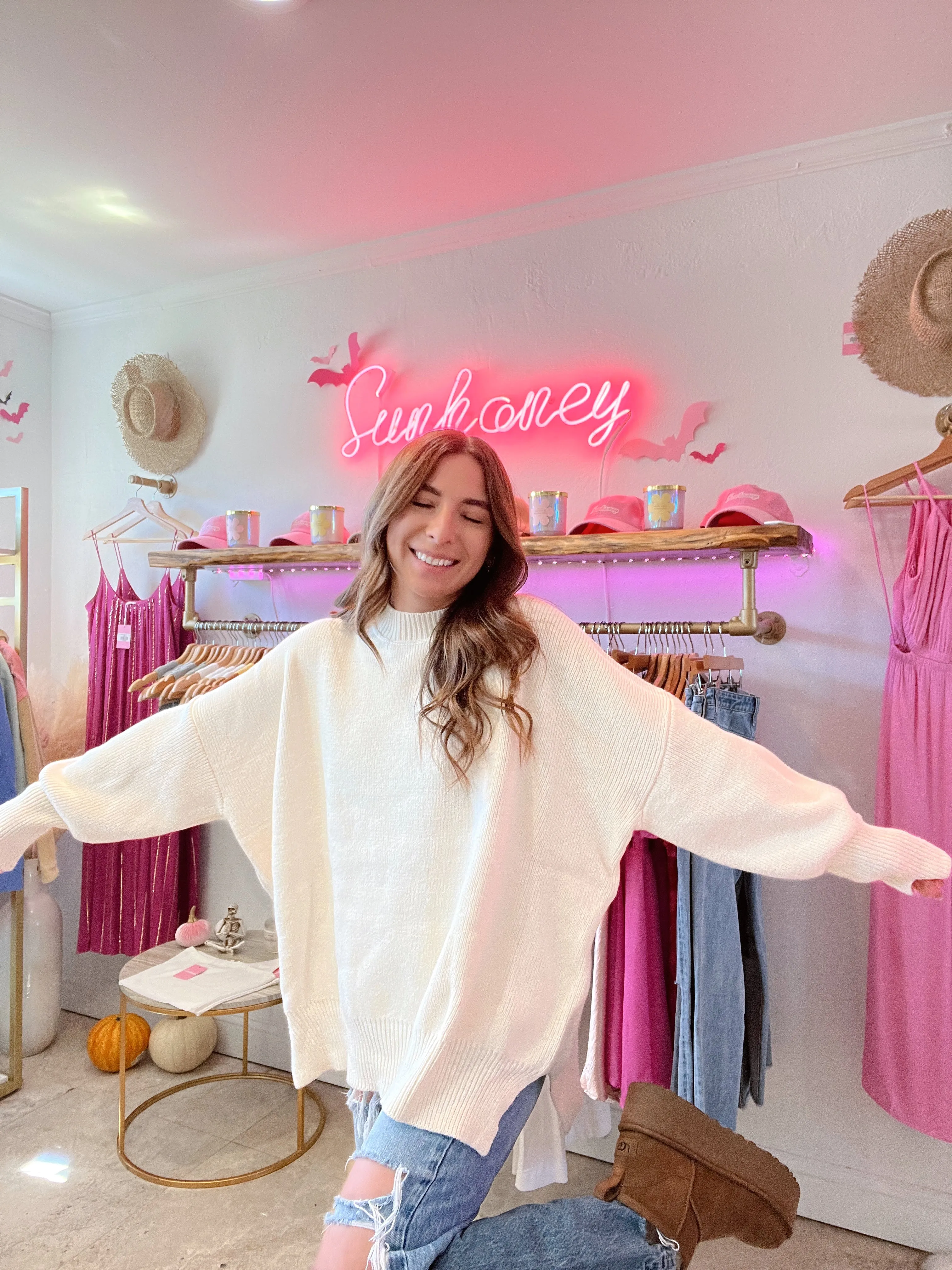 Get Toasty Oversized Ribbed Sweater