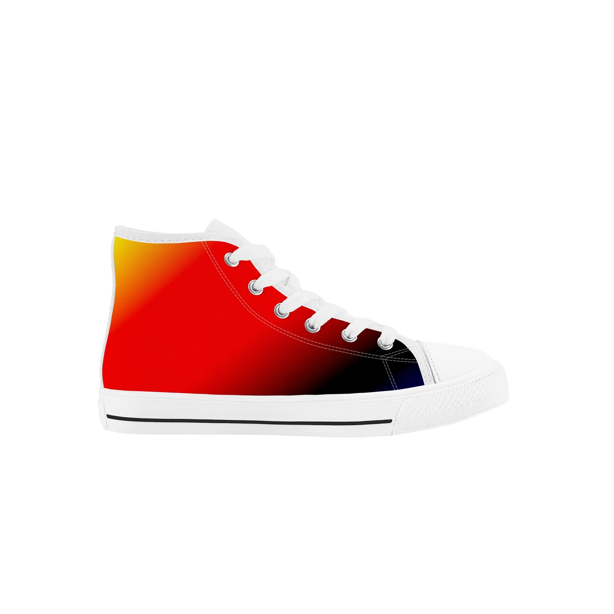 Kids High Top Sneakers - Red/Orange