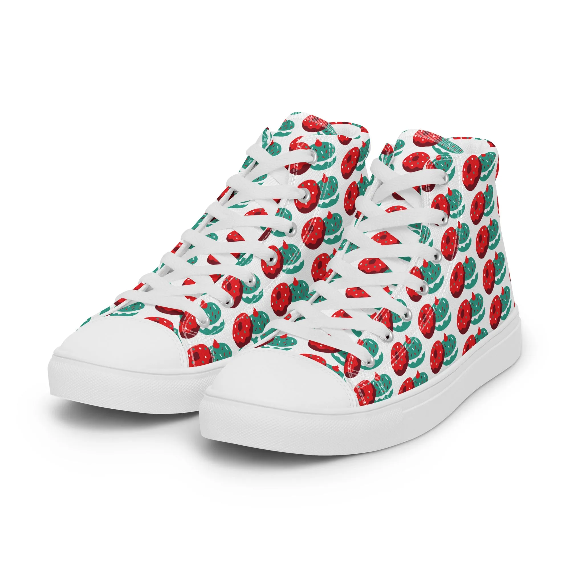 Men Christmas High Top Canvas Shoes (Glamourange Holiday Magic Canvas Shoes For Men - 0020)