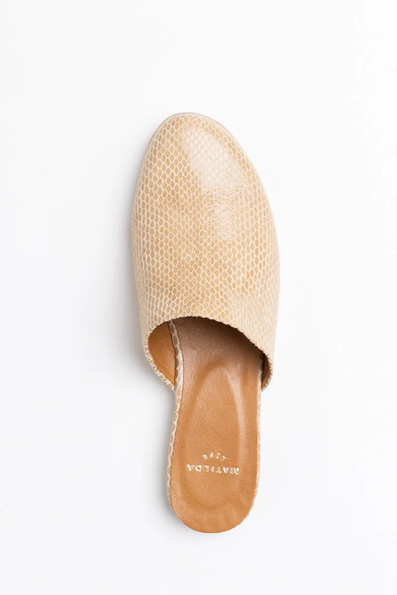 Mia Sand Snake Mule Slipper
