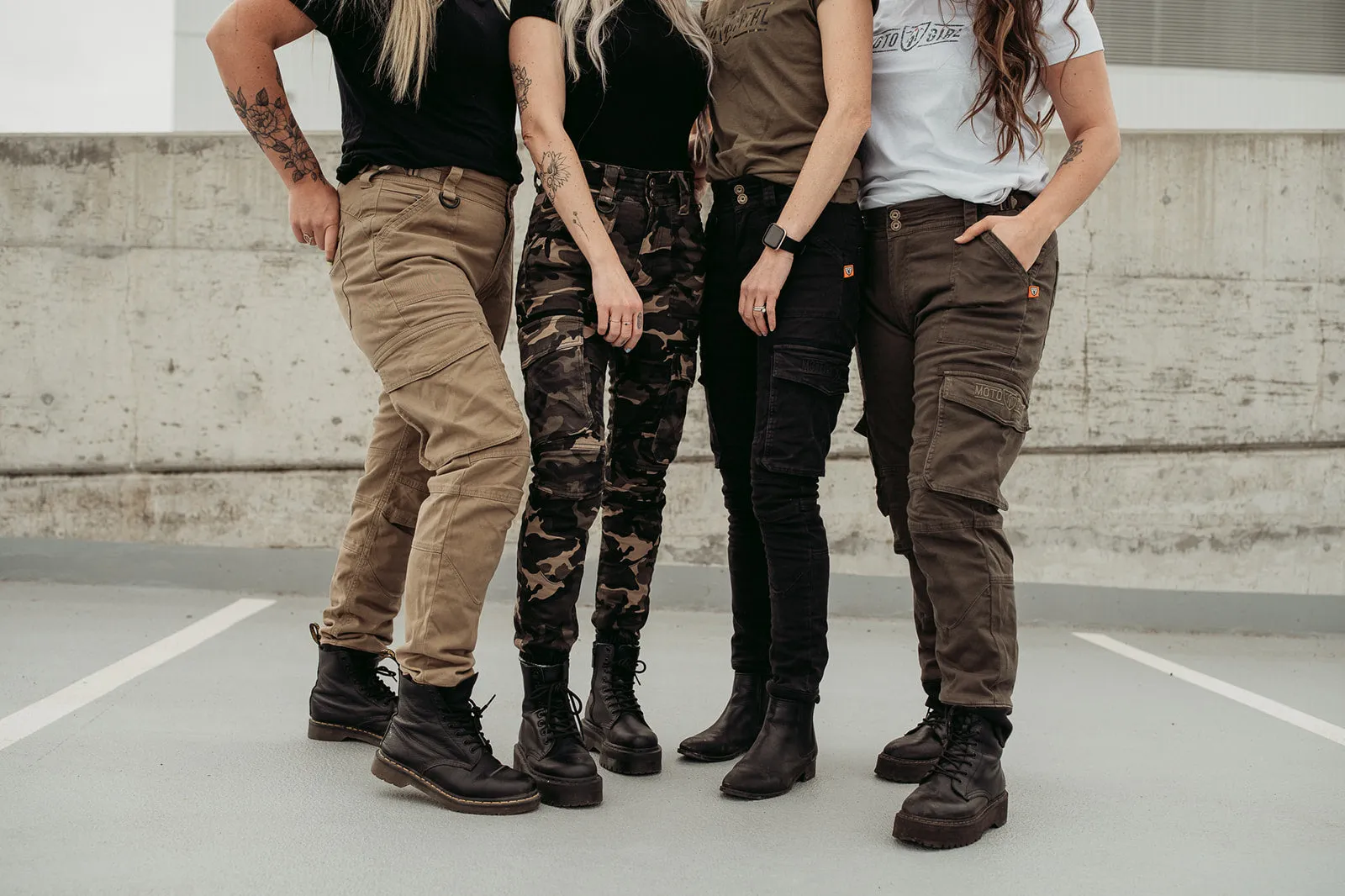 MotoGirl Lara Cargo Riding Pants - Camo