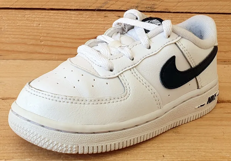 Nike Air Force 1 Low Leather Kids Trainers UK7.5/US8C/E25 CV4597-100 White/Black