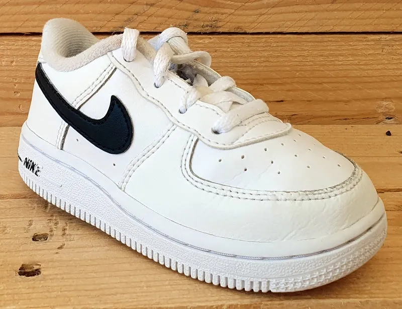 Nike Air Force 1 Low Leather Kids Trainers UK7.5/US8C/E25 CV4597-100 White/Black