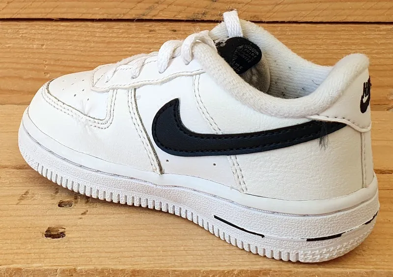 Nike Air Force 1 Low Leather Kids Trainers UK7.5/US8C/E25 CV4597-100 White/Black