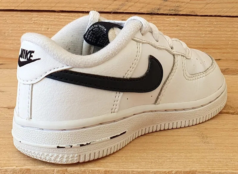 Nike Air Force 1 Low Leather Kids Trainers UK7.5/US8C/E25 CV4597-100 White/Black