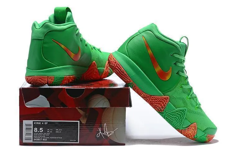Nike Kyrie 4 Green Red Orange Men Basketball Shoes !!! CYBER MONDAY SALE !!!