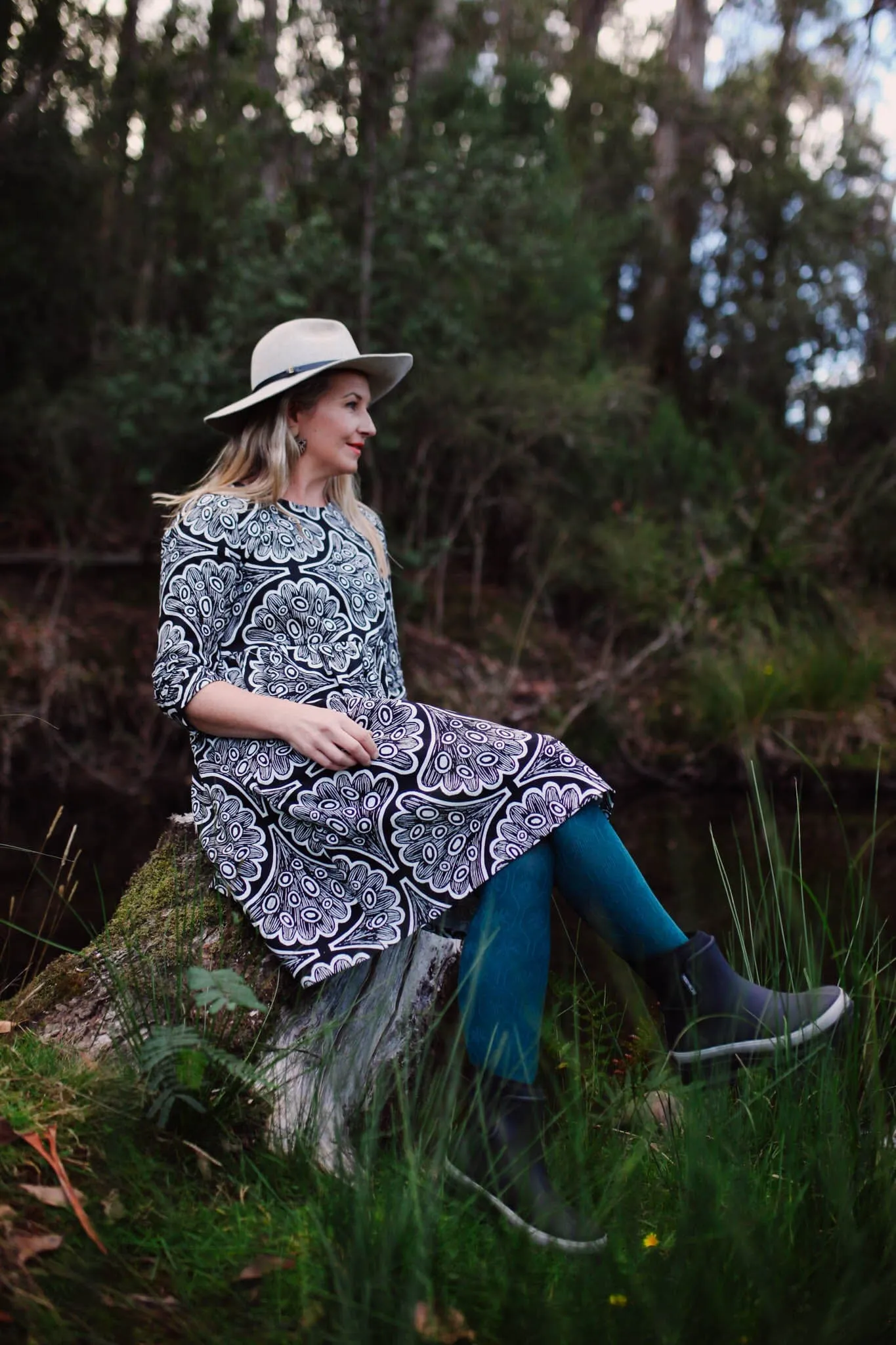 Peasant Dress - Galaxias Fish