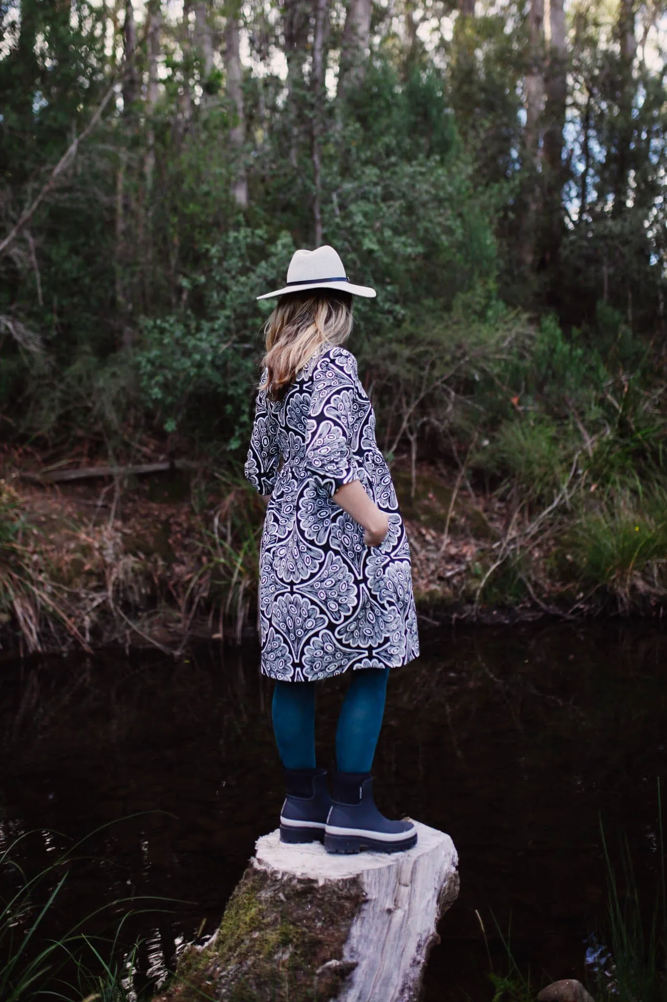 Peasant Dress - Galaxias Fish