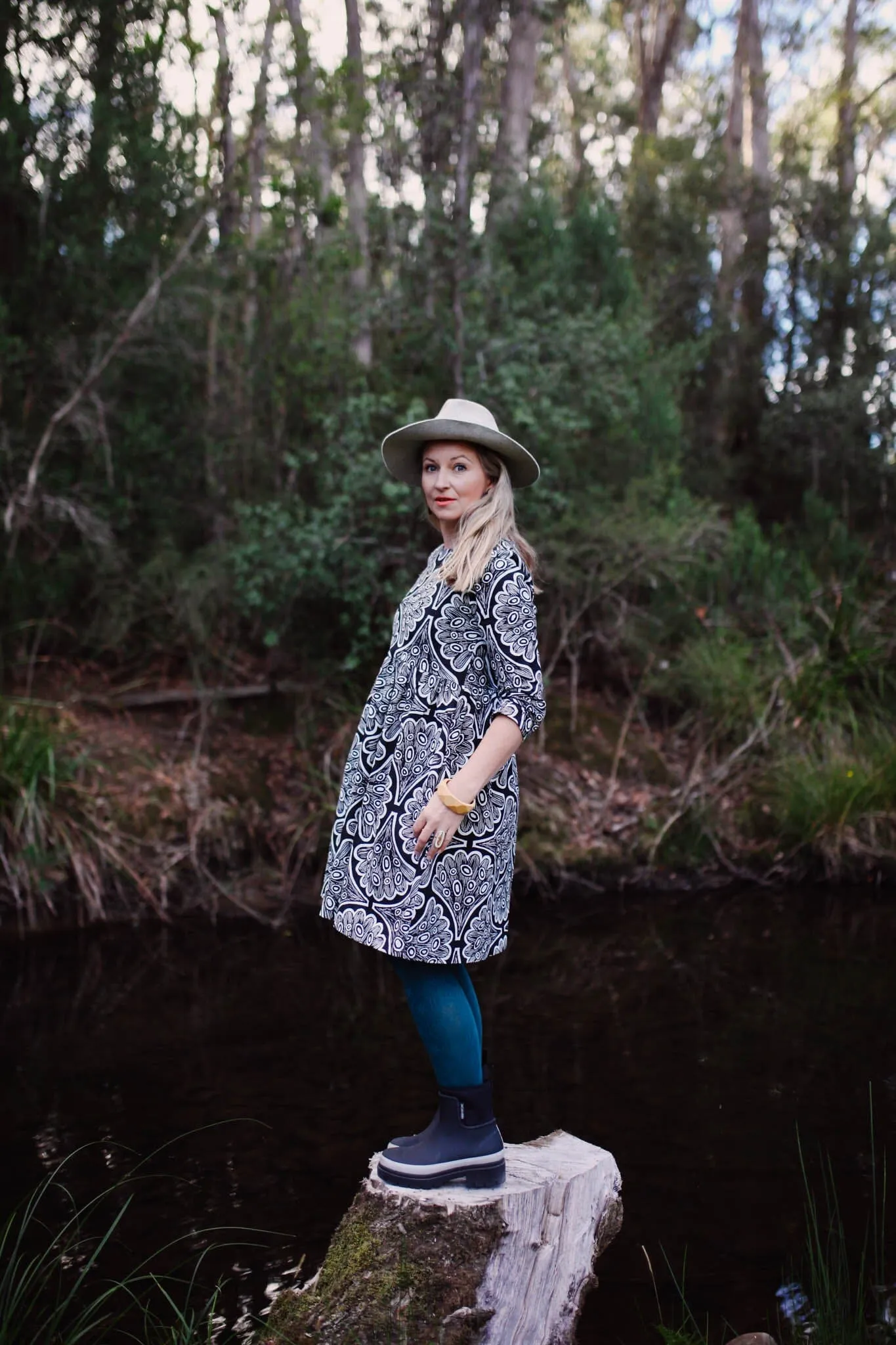 Peasant Dress - Galaxias Fish