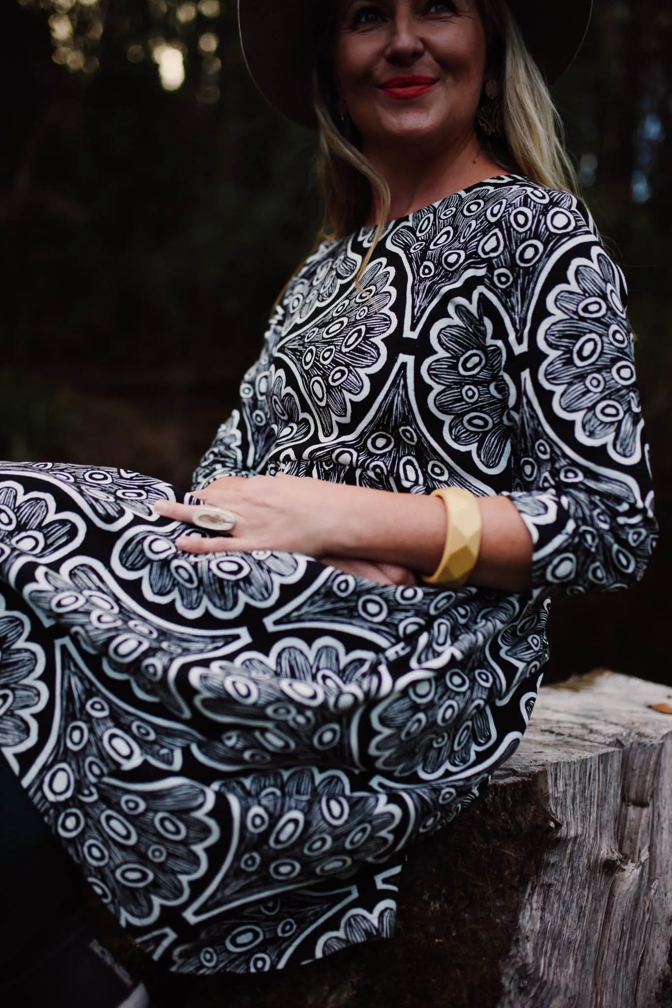 Peasant Dress - Galaxias Fish