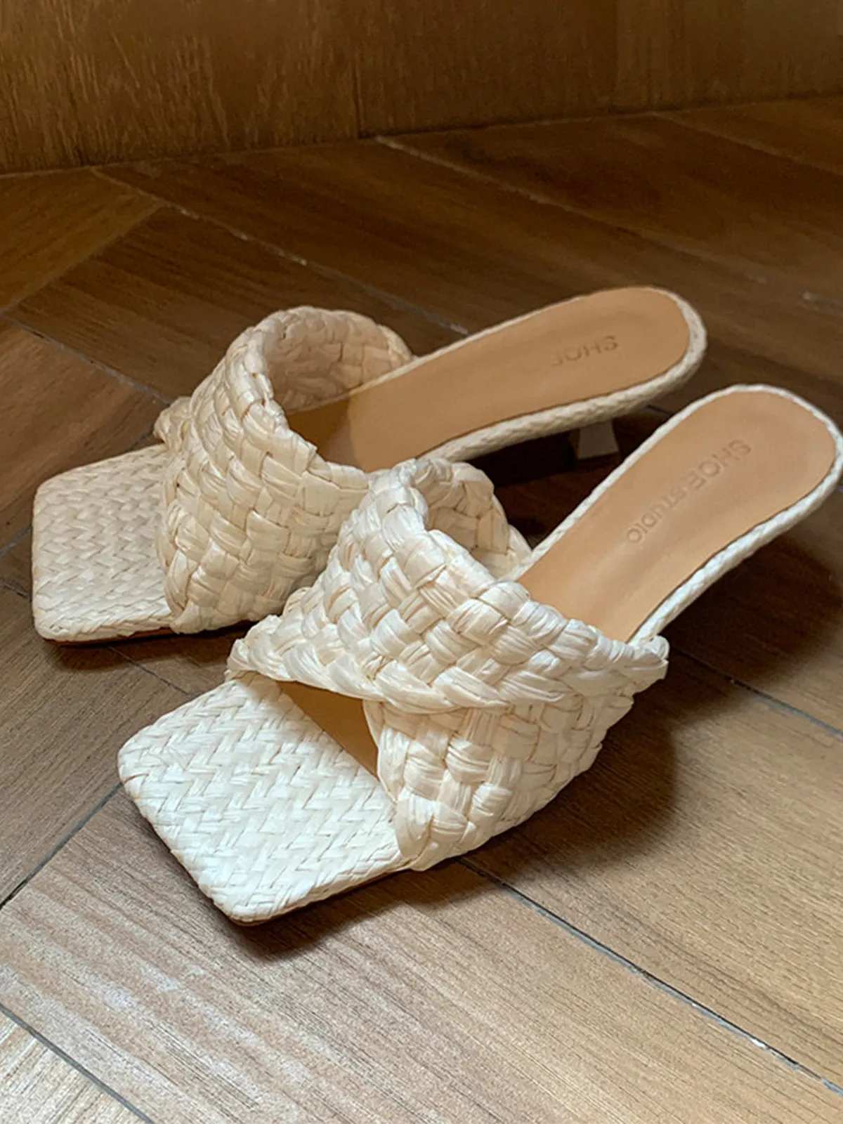 Raffia Heeled Sandals