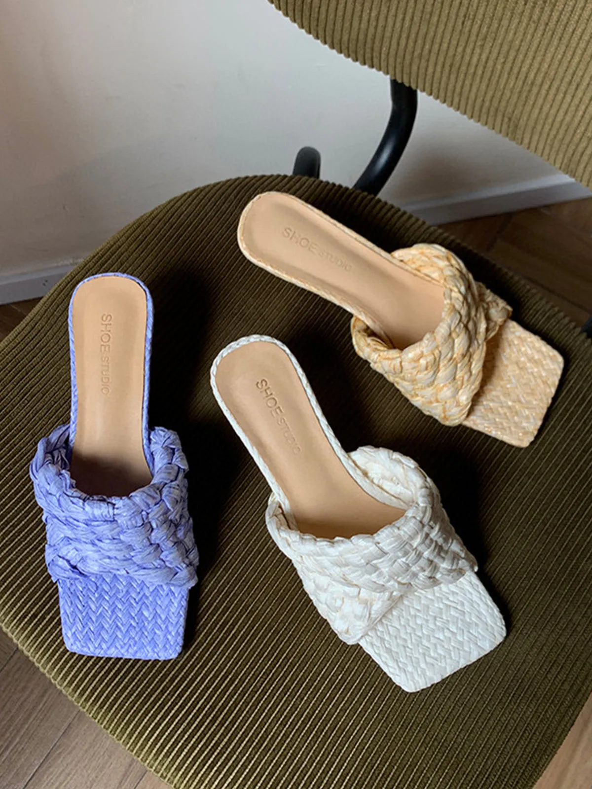 Raffia Heeled Sandals