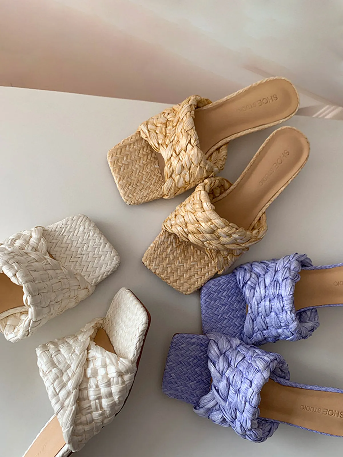 Raffia Heeled Sandals
