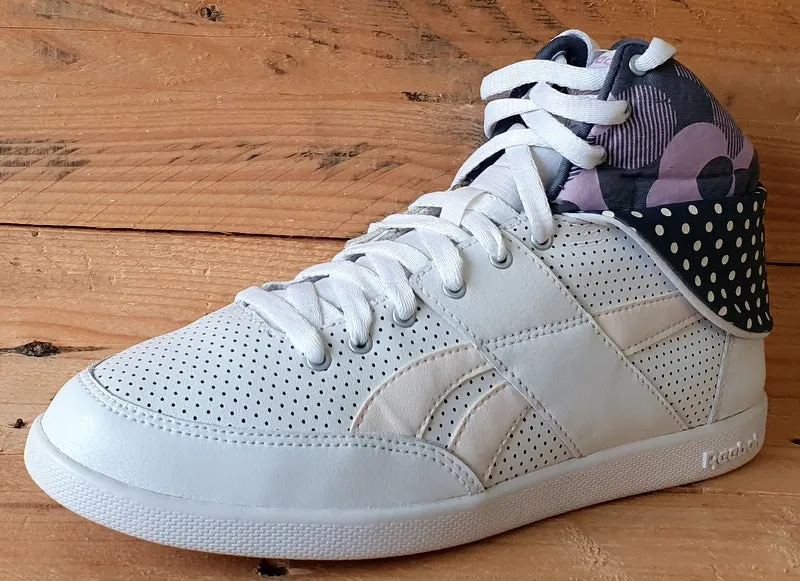 Reebok Classic Mid Leather Trainers UK5.5/US8/EU38.5 V71072 White/Grey/Purple