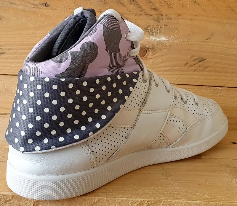 Reebok Classic Mid Leather Trainers UK5.5/US8/EU38.5 V71072 White/Grey/Purple