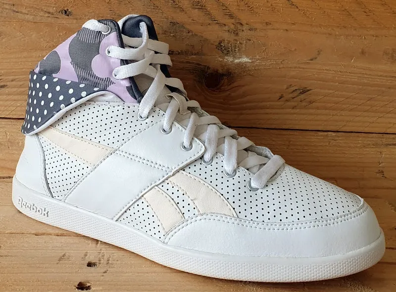 Reebok Classic Mid Leather Trainers UK5.5/US8/EU38.5 V71072 White/Grey/Purple