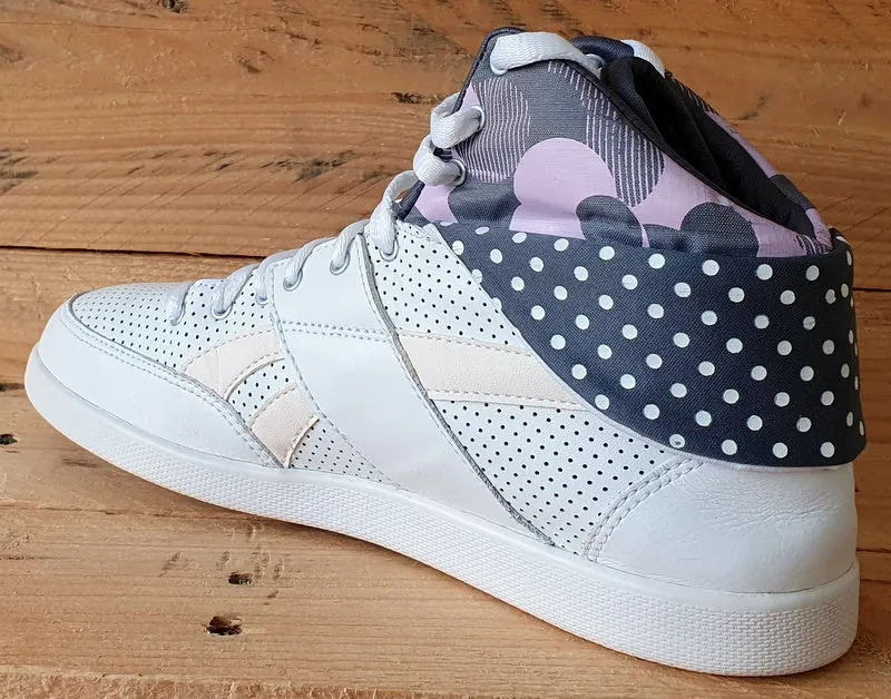 Reebok Classic Mid Leather Trainers UK5.5/US8/EU38.5 V71072 White/Grey/Purple