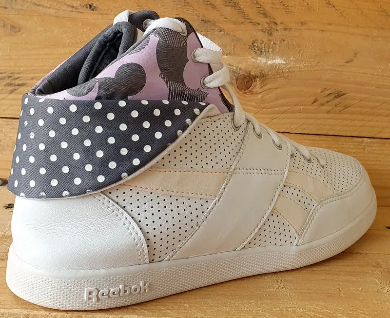 Reebok Classic Mid Leather Trainers UK5.5/US8/EU38.5 V71072 White/Grey/Purple