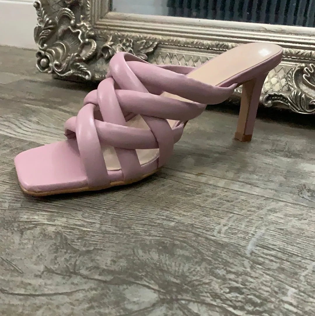 Top Staka Strappy Weaved High Heel Mule
