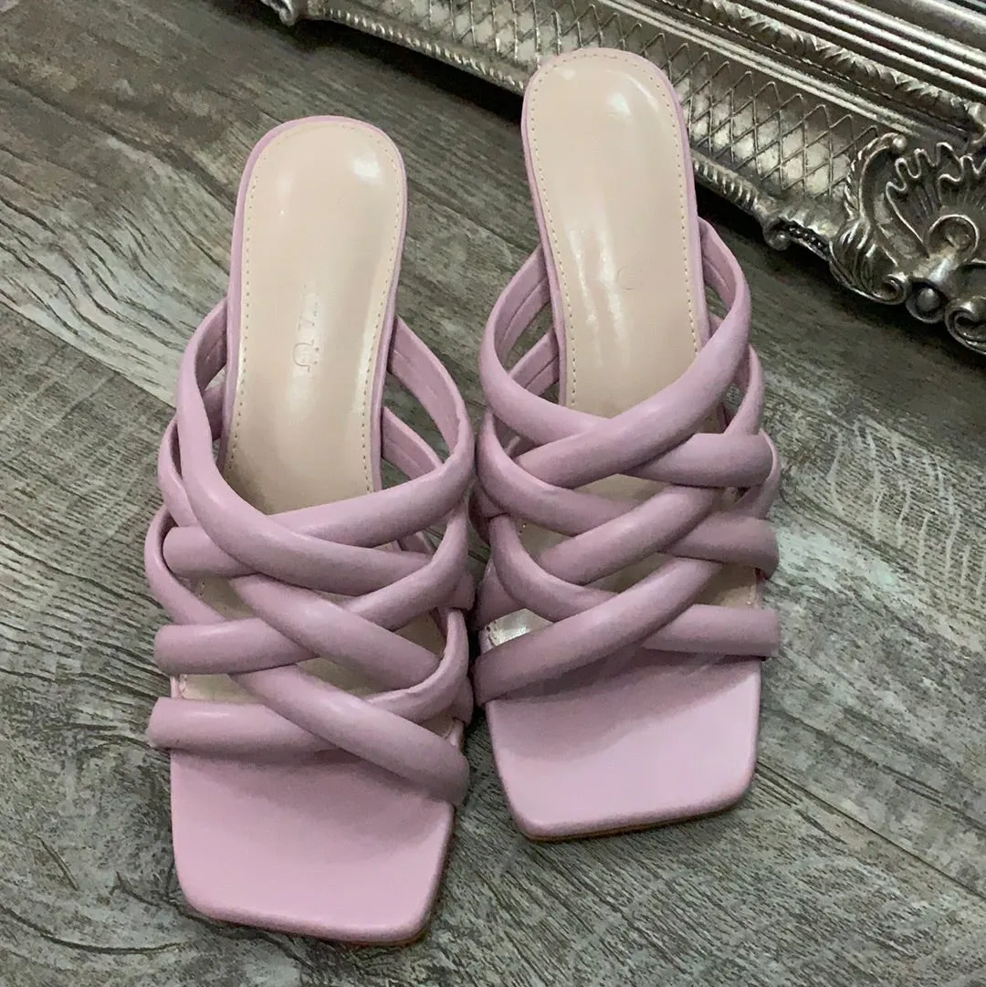Top Staka Strappy Weaved High Heel Mule