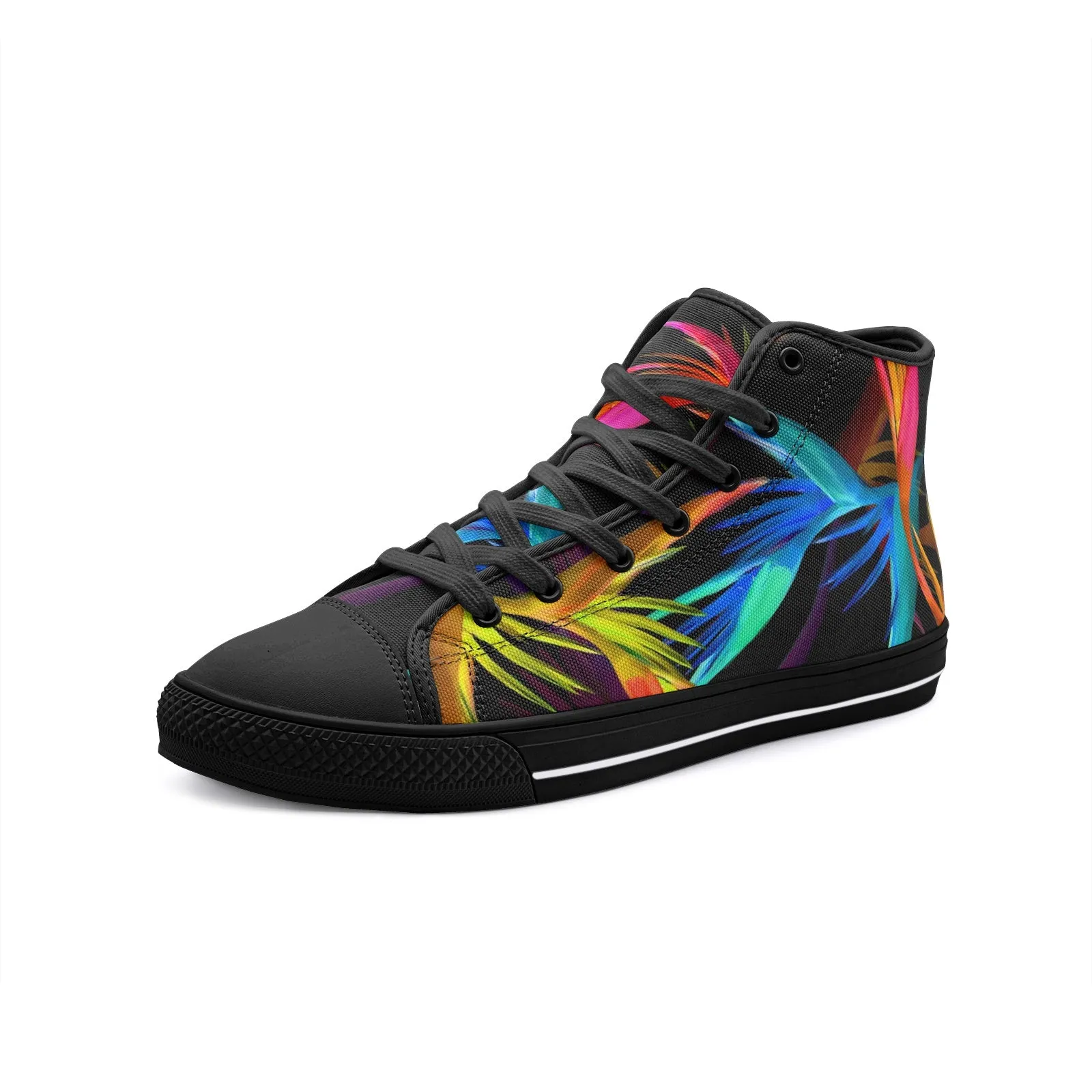 Tropical Unisex High Top Canvas Shoes