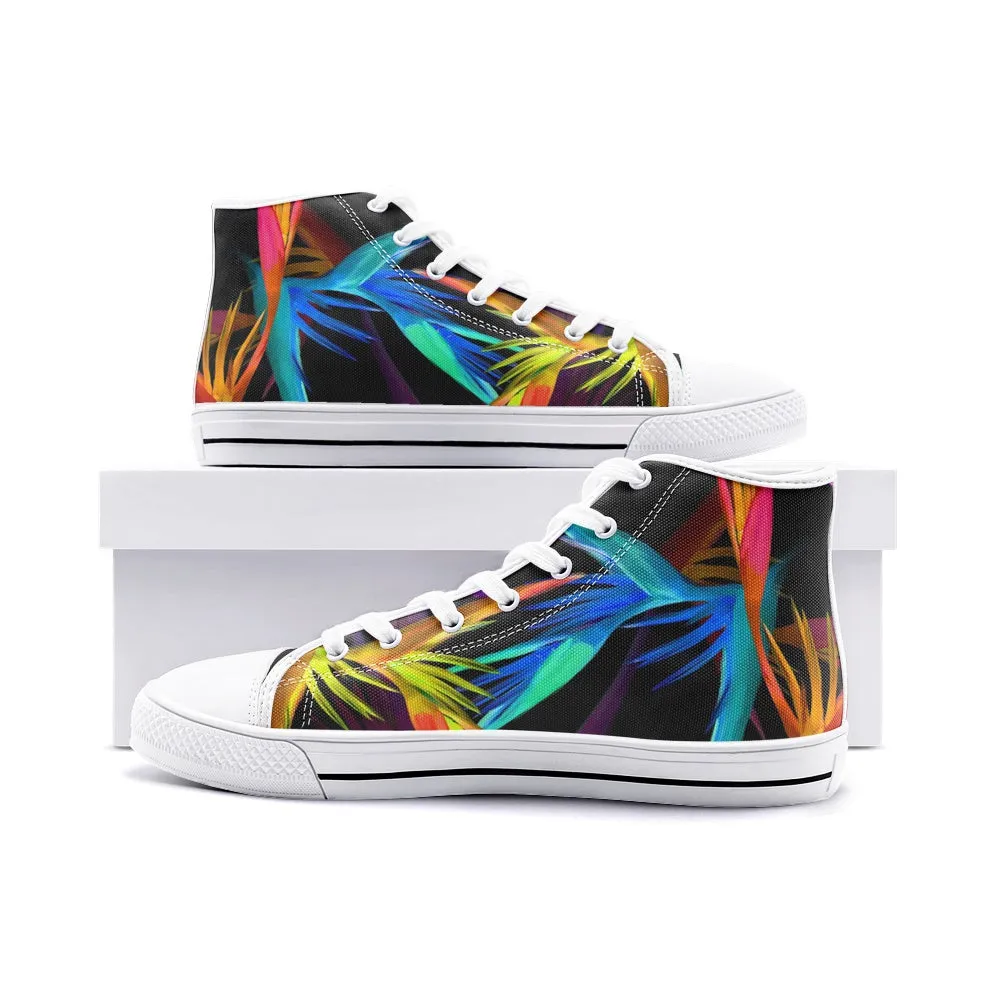 Tropical Unisex High Top Canvas Shoes