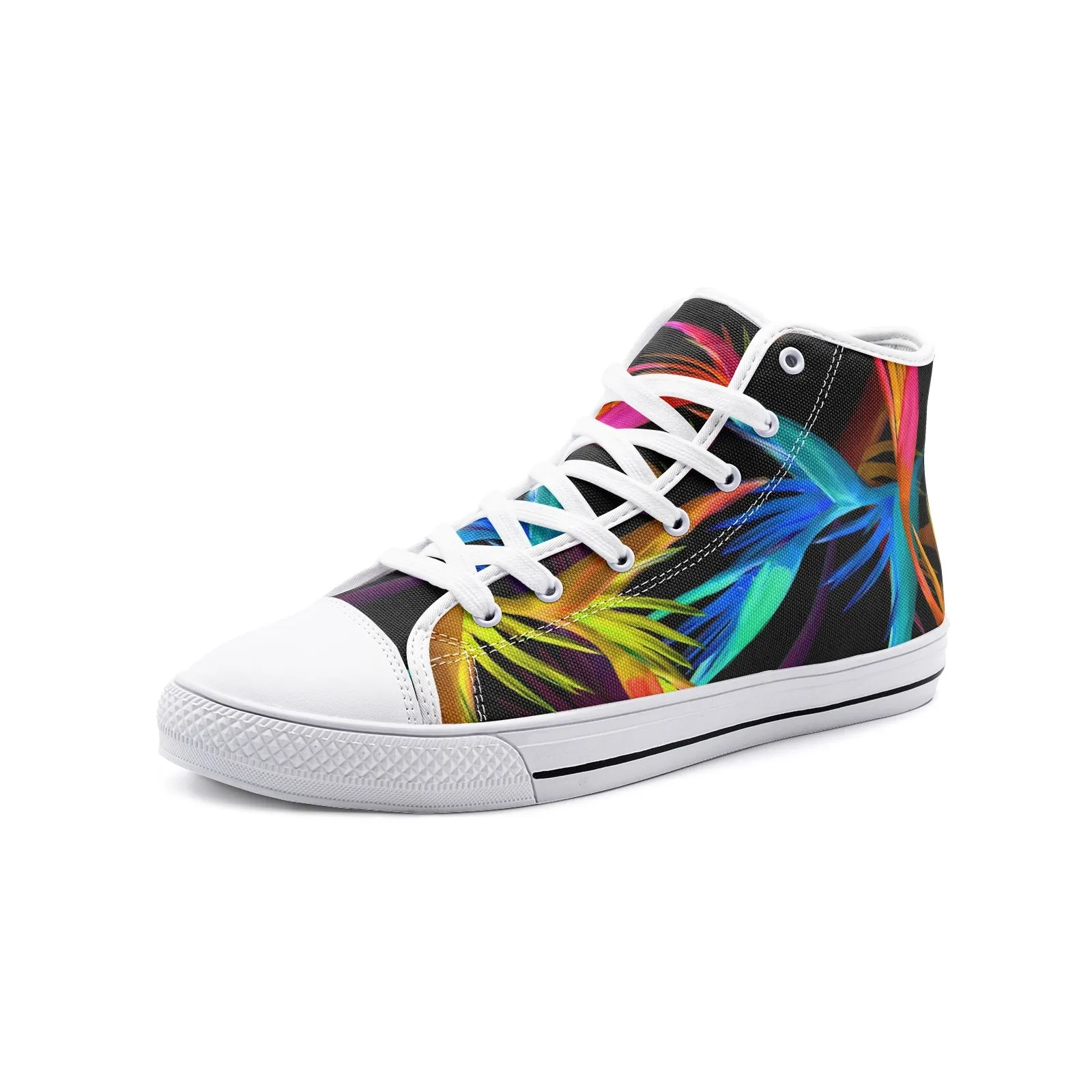 Tropical Unisex High Top Canvas Shoes
