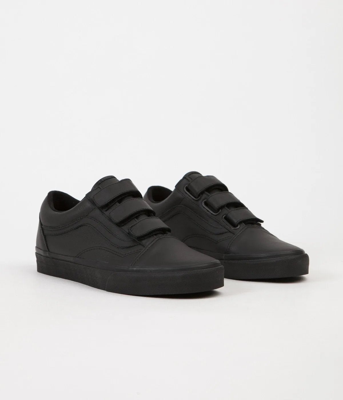 Vans Old Skool V Mono Leather Shoes - Black