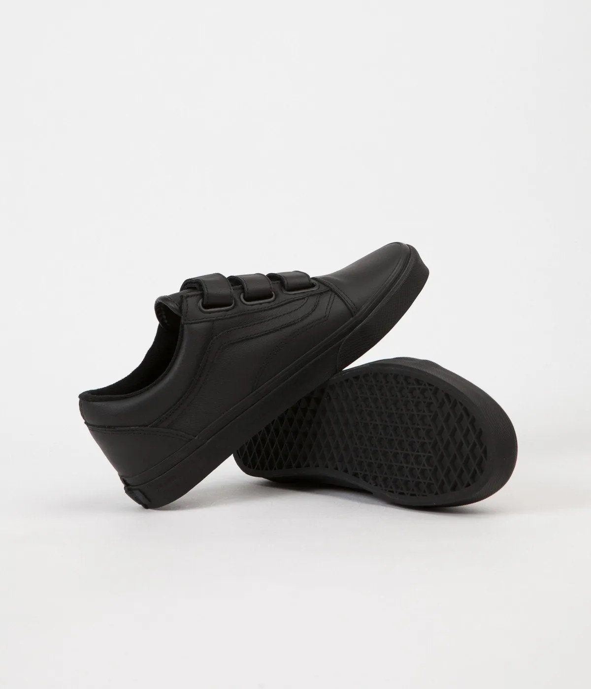 Vans Old Skool V Mono Leather Shoes - Black